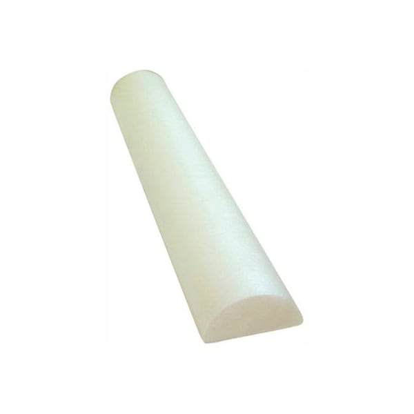 CanDo White PE Foam Roller, Half-Round, 6" Dia. x 36"L, Case of 24